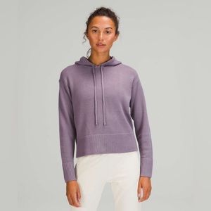 Lululemon Double Knit Sweater Hoodie In Dusty Lavender Cashmere